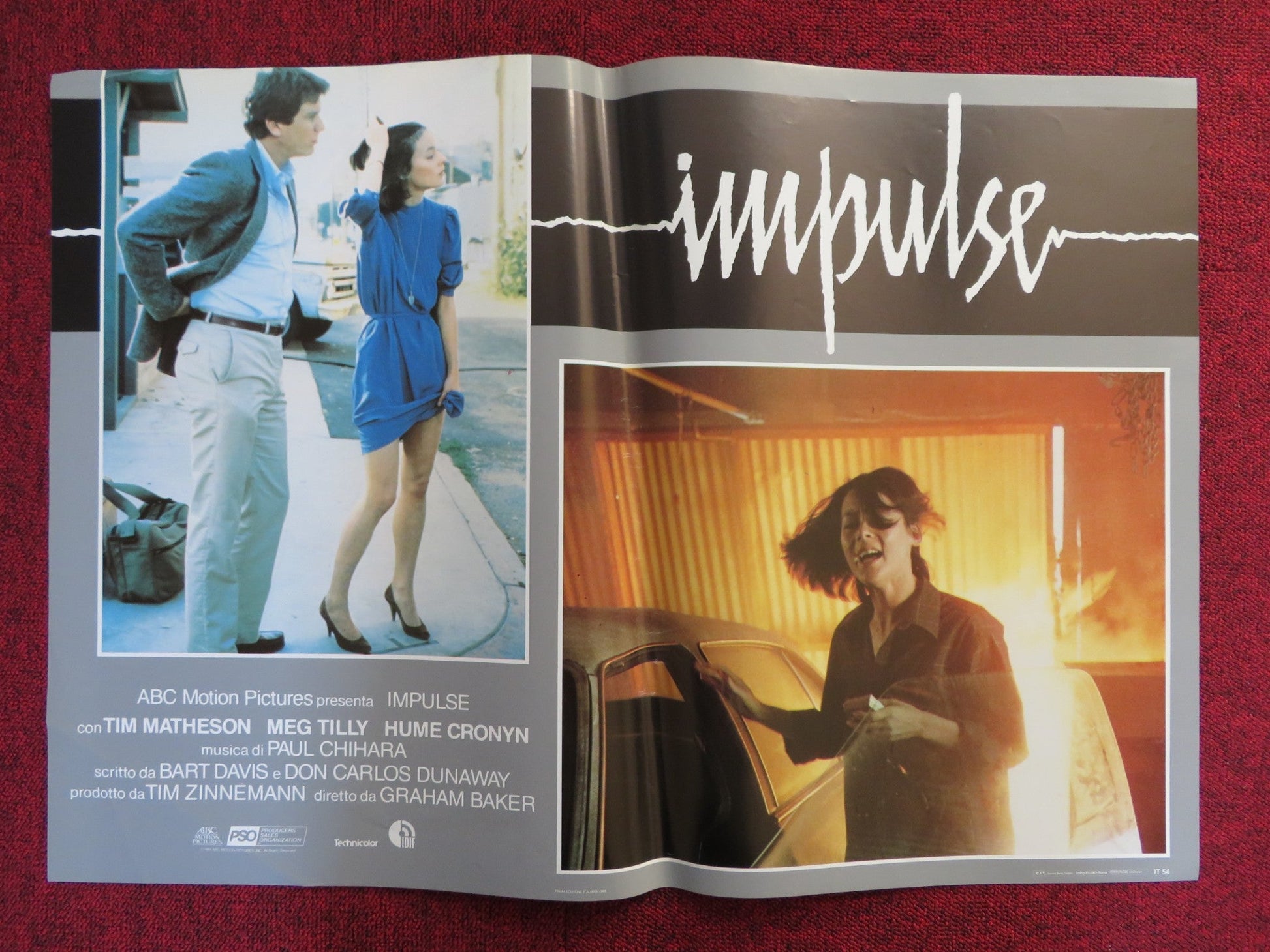 IMPULSE - F ITALIAN FOTOBUSTA POSTER TIM MATHESON MEG TILLY 1984 Rendezvous Cinema Movie posters