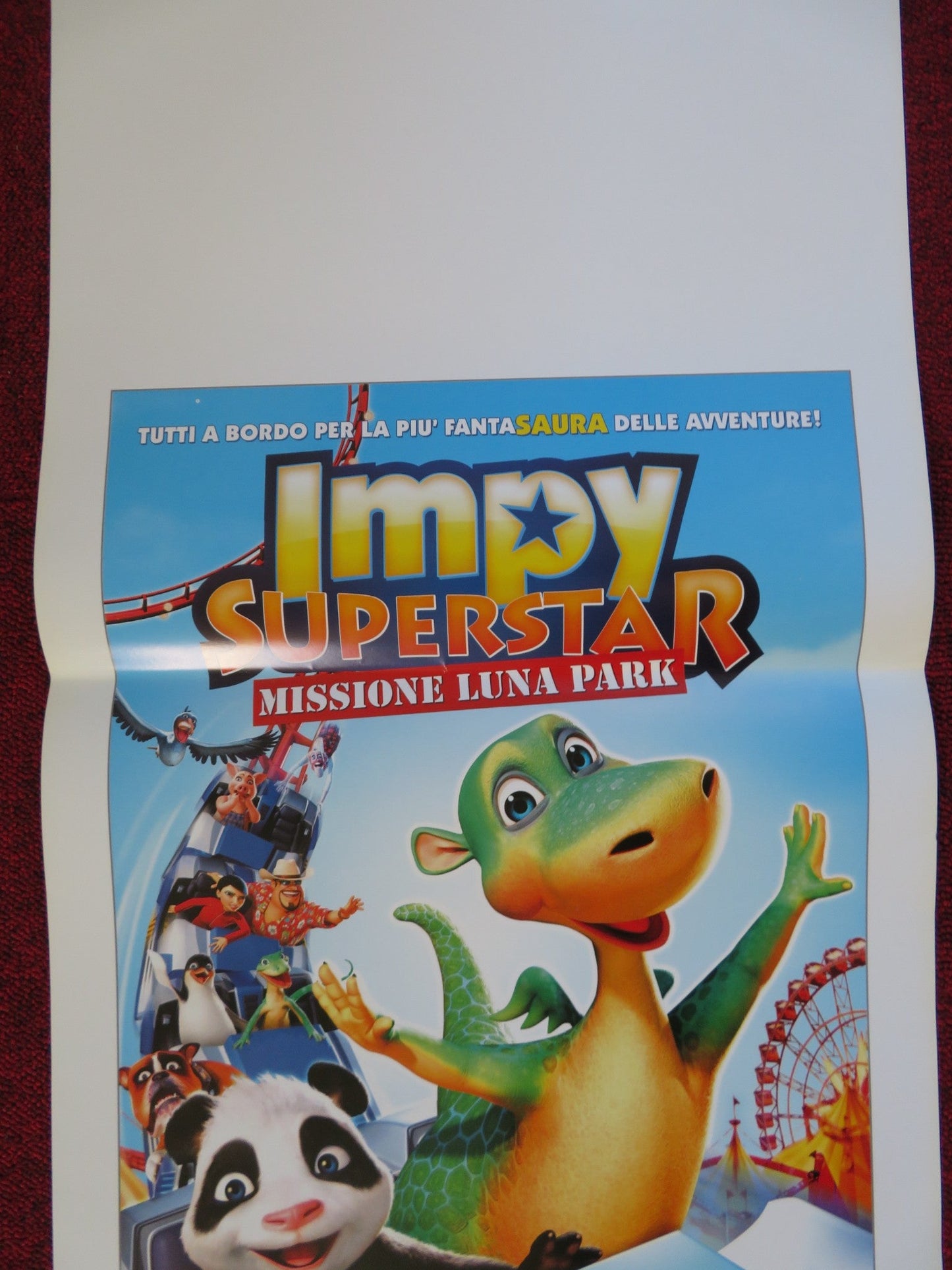 IMPY SUPERSTAR MISSIONE LUNA PARK ITALIAN LOCANDINA (27.5"x13") POSTER 2008 Rendezvous Cinema Movie posters