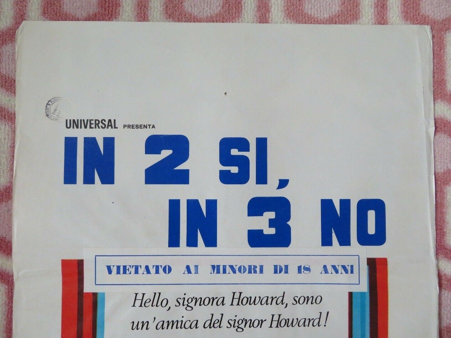 IN 2 SI, IN 3 NO ITALIAN LOCANDINA (27.5"x 13.5") POSTER ROD STEIGER 1969 Movie posters