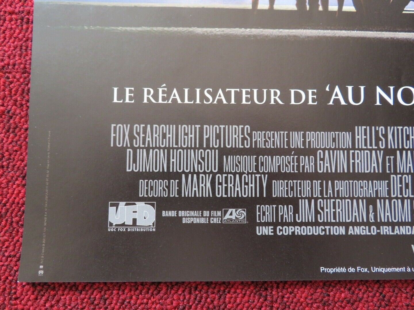 IN AMERICA FRENCH (16"x 21") POSTER PADDY CONSIDINE 2002 Movie posters