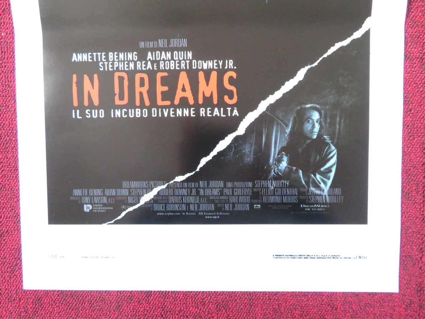 IN DREAMS ITALIAN LOCANDINA POSTER ANNETTE BENING AIDAN QUIN 1999 Rendezvous Cinema Movie posters