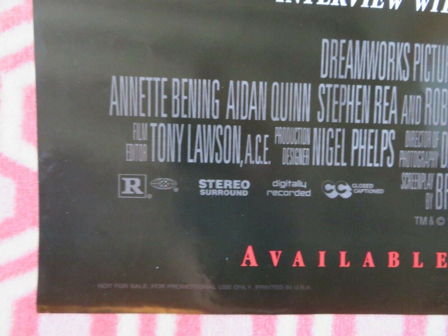 IN DREAMS VIDEO VHS POSTER ONE SHEET FOLDED ANNETTE AIDAN QUINN 1998 Movie posters