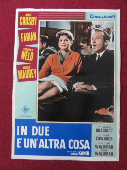 IN DUE E' UN' ALTRA COSA ITALIAN FOTOBUSTA POSTER BING CROSBY FABIAN 1960 Rendezvous Cinema Movie posters
