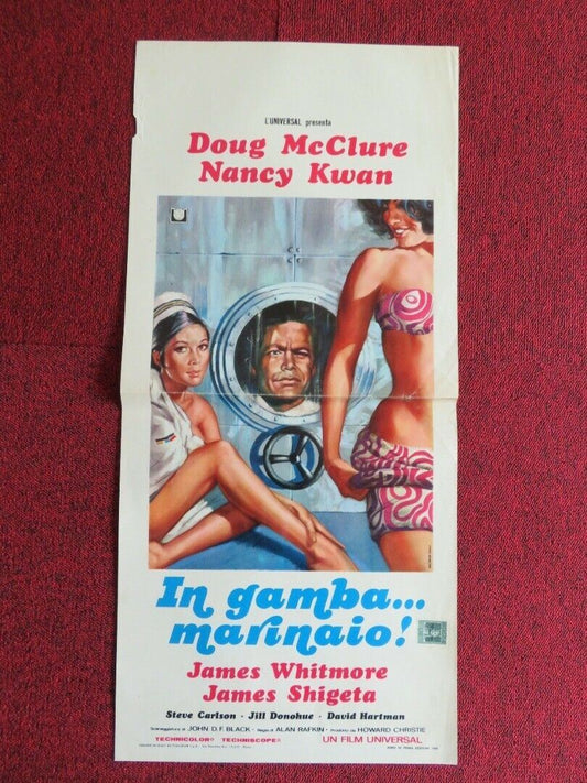 IN GAMBA... MARINAIO! ITALIAN LOCANDINA (27.5"x13") POSTER 1968 - Rendezvous Cinema