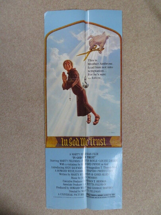 IN GOD WE TRUST FOLDED US INSERT (14.5"x 36") POSTER MARTY FELDMAN 1980 Movie posters