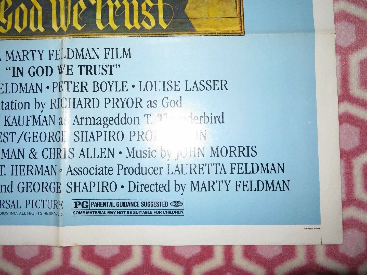 IN GOD WE TRUST US ONE SHEET POSTER MARTY FELDMAN 1980 Movie posters