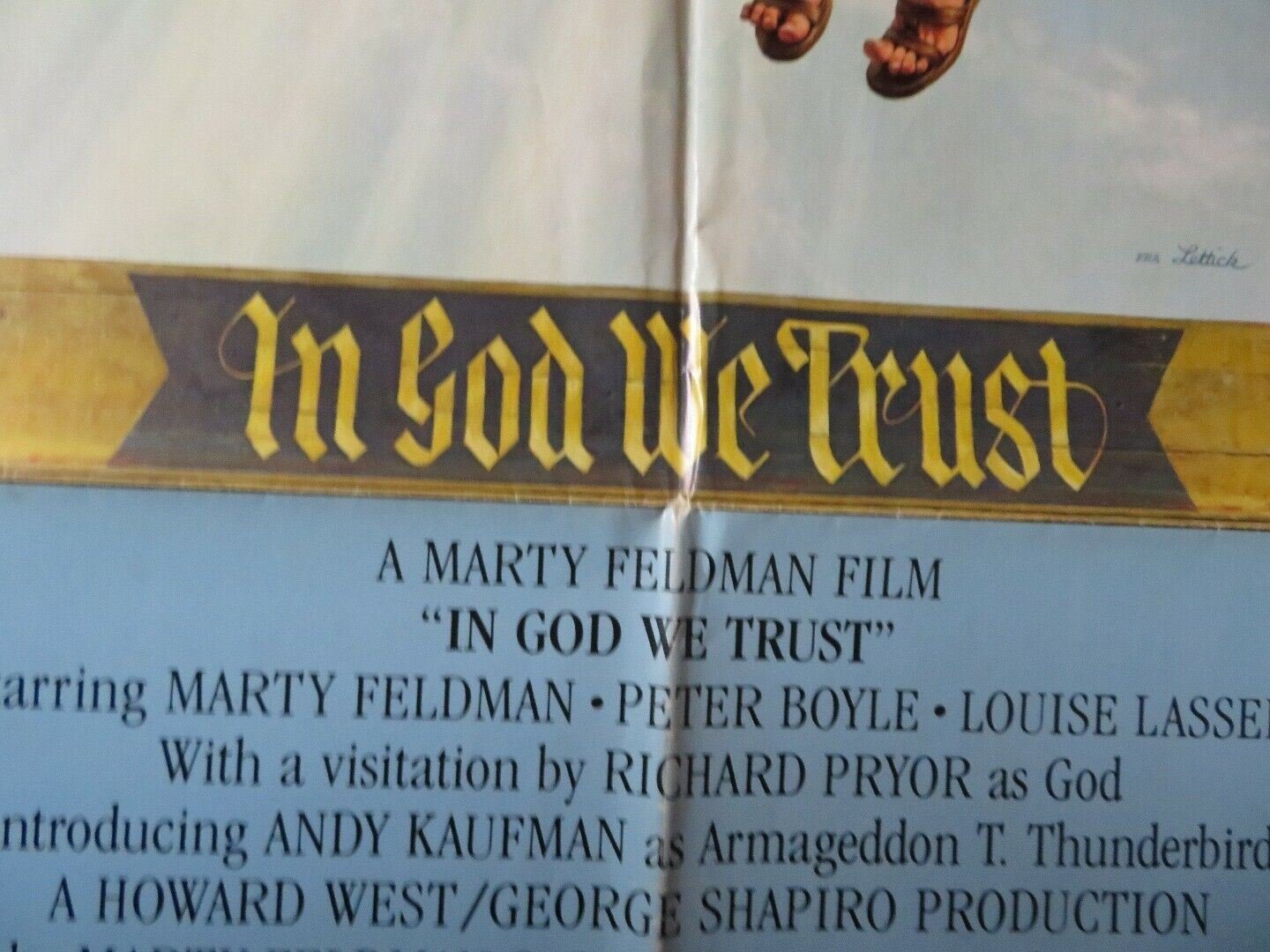 IN GOD WE TRUST US ONE SHEET POSTER MARTY FELDMAN 1980 Movie posters