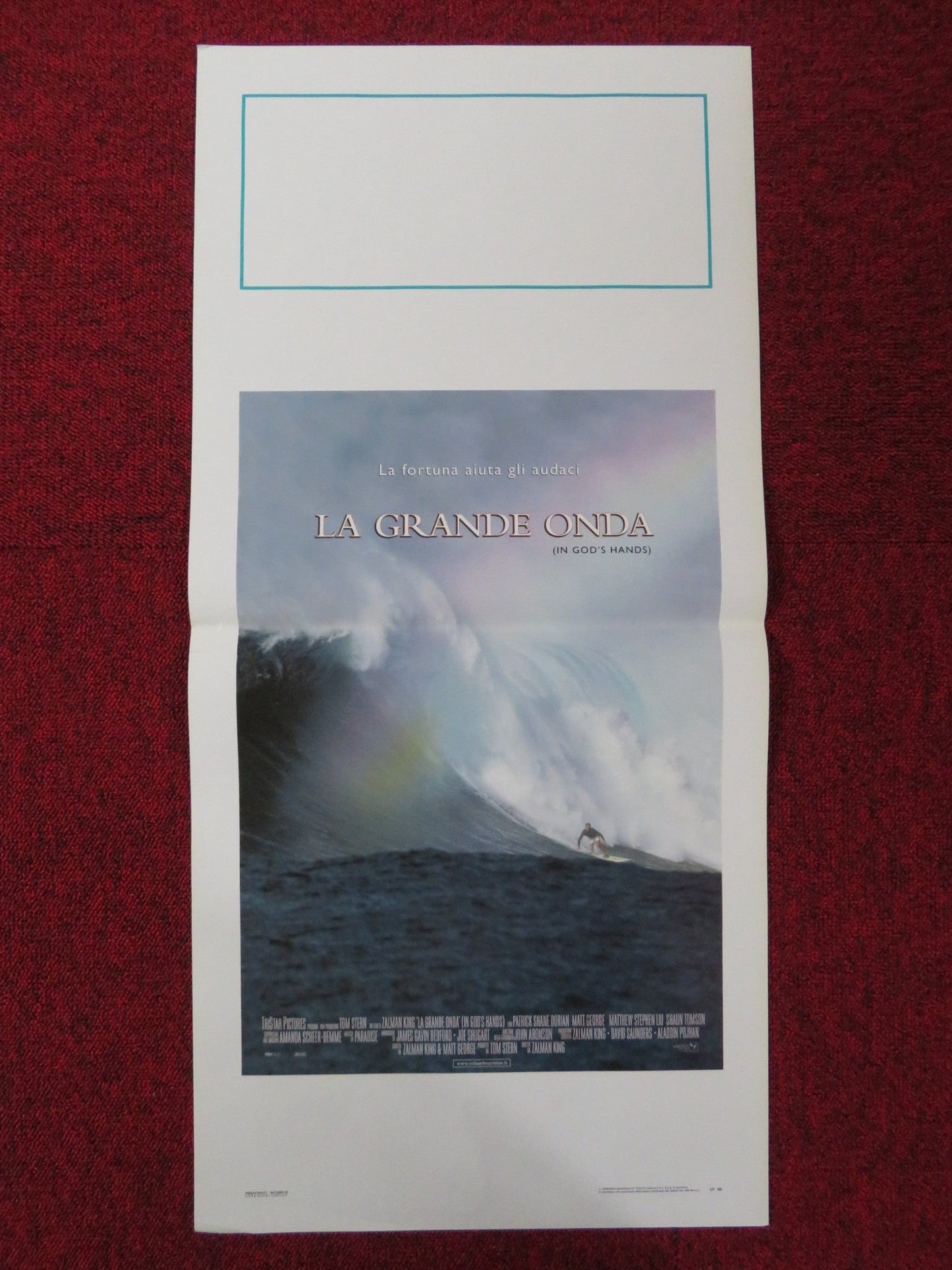 IN GOD'S HANDS ITALIAN LOCANDINA POSTER SHANE DORIAN MATT GEORGE 1998 Rendezvous Cinema Movie posters