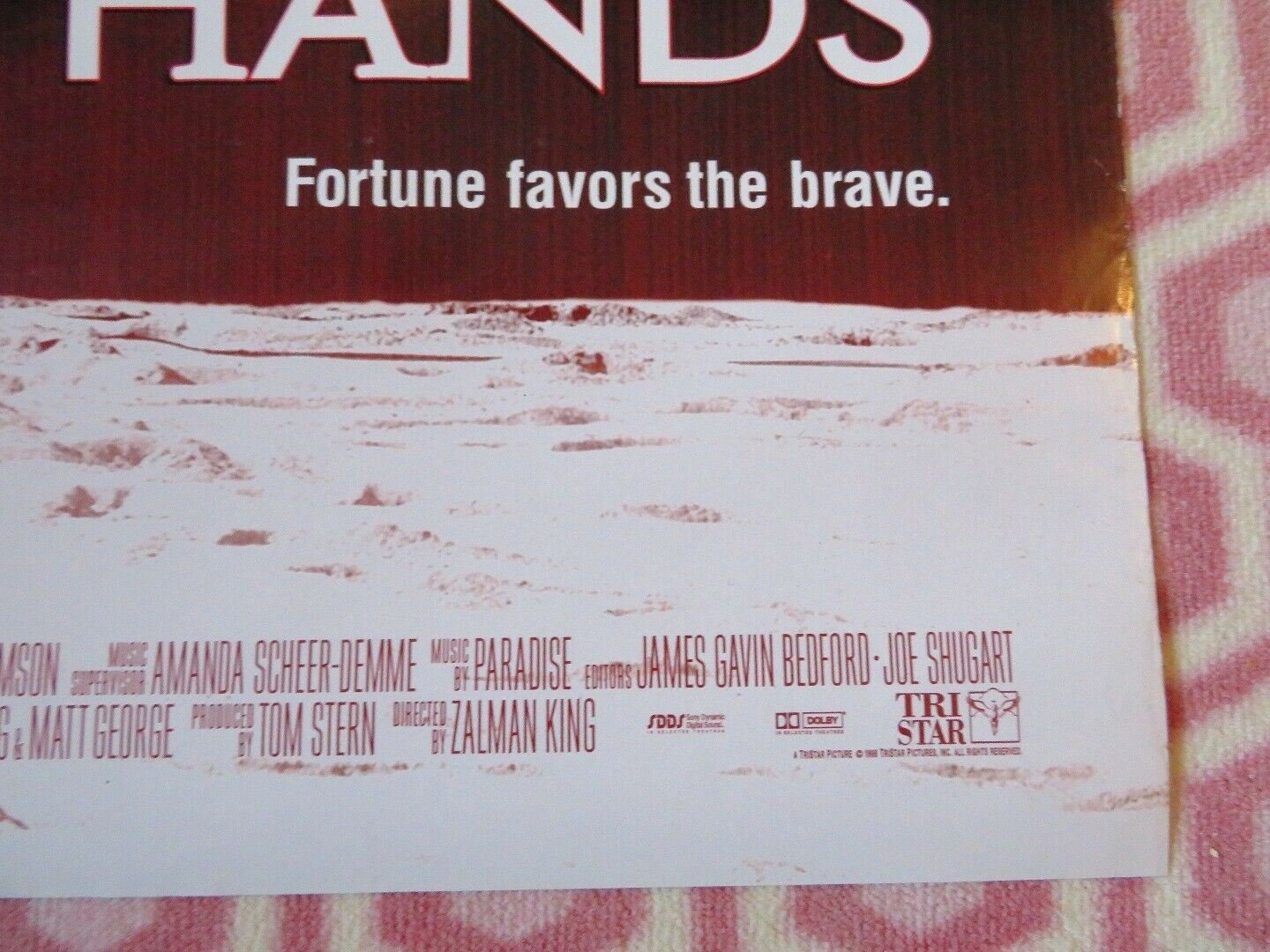 IN GOD'S HANDS US ONE SHEET ROLLED POSTER SHANE DORIAN 1998 Movie posters