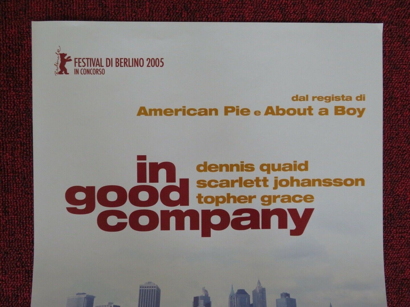 IN GOOD COMPANY ITALIAN LOCANDINA (26.5"x12.5") POSTER SCARLETT JOHANSSON 2004 Movie posters