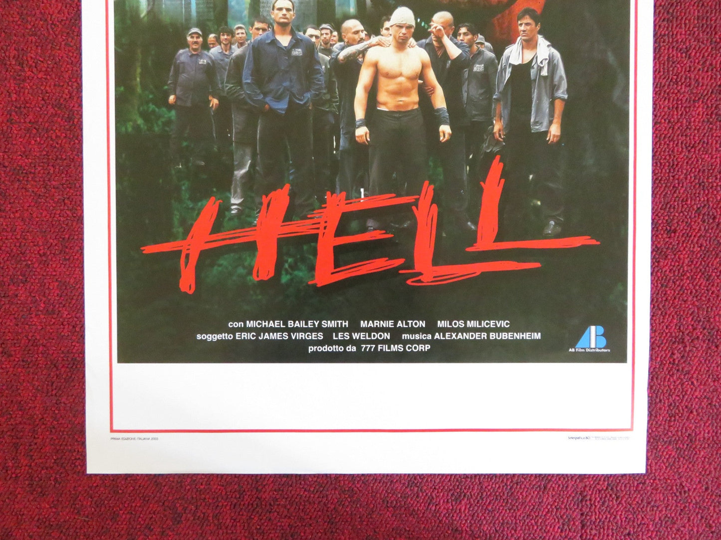 IN HELL ITALIAN LOCANDINA POSTER JEAN - CLAUDE VAN DAMME LAWRENCE TAYLOR 2003 Rendezvous Cinema Movie posters