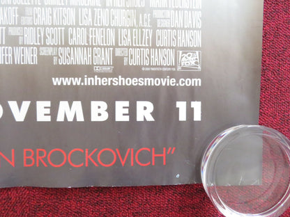 IN HER SHOES UK QUAD (30"x 40") ROLLED POSTER CAMERON DIAZ TONI COLLETTE 2005 Rendezvous Cinema Movie posters