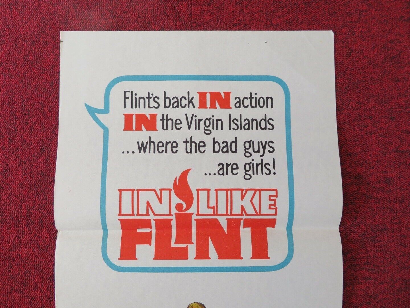 IN LIKE FLINT FOLDED AUSTRALIAN DAYBILL POSTER JAMES COBURN 1967 Movie posters