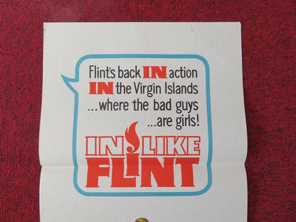 IN LIKE FLINT FOLDED AUSTRALIAN DAYBILL POSTER JAMES COBURN 1967 Movie posters