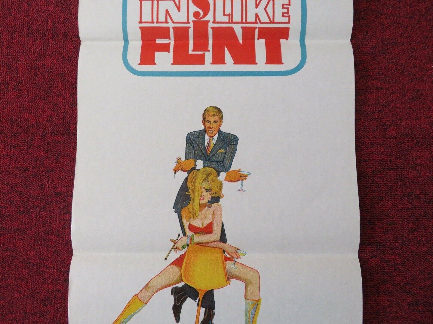 IN LIKE FLINT FOLDED AUSTRALIAN DAYBILL POSTER JAMES COBURN 1967 Movie posters