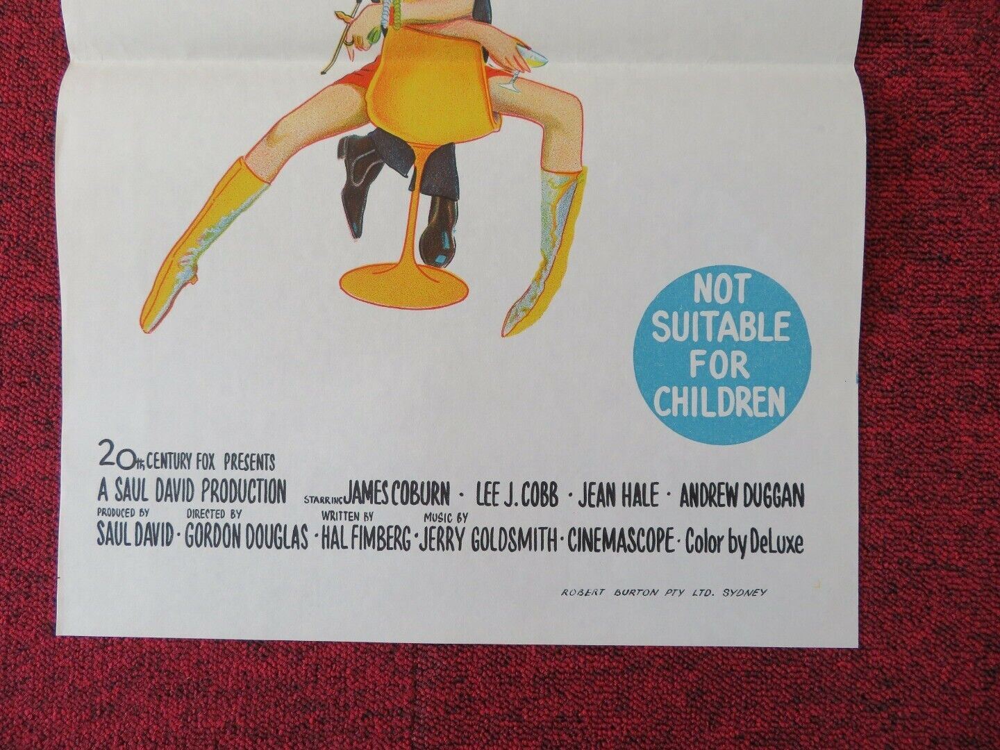 IN LIKE FLINT FOLDED AUSTRALIAN DAYBILL POSTER JAMES COBURN 1967 Movie posters