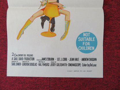 IN LIKE FLINT FOLDED AUSTRALIAN DAYBILL POSTER JAMES COBURN 1967 Movie posters