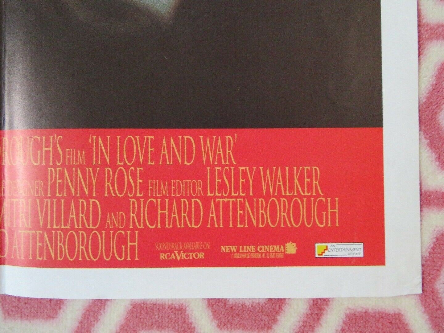 IN LOVE AND WAR BRITISH QUAD (30"x40")POSTER SANDRA BULLOCK RICHARD ATTENBOROUGH - Rendezvous Cinema