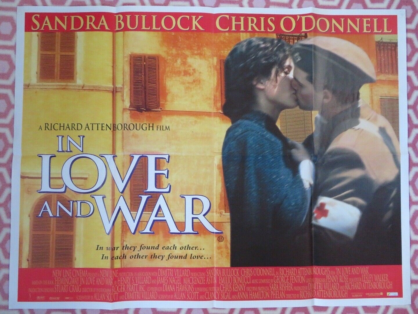 IN LOVE AND WAR BRITISH QUAD (30"x40")POSTER SANDRA BULLOCK RICHARD ATTENBOROUGH - Rendezvous Cinema