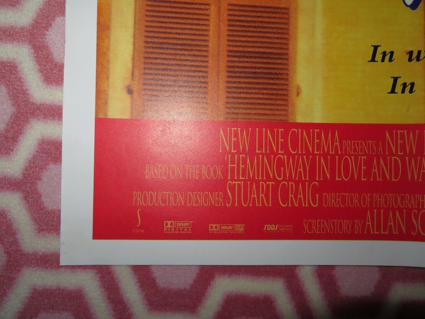 IN LOVE AND WAR BRITISH QUAD (30"x40")POSTER SANDRA BULLOCK RICHARD ATTENBOROUGH - Rendezvous Cinema