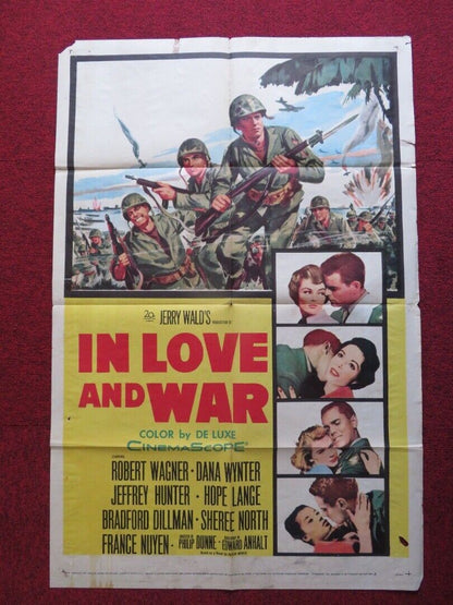 IN LOVE AND WAR US ONE SHEET POSTER ROBERT WAGNER DANA WYNTER 1958 Movie posters