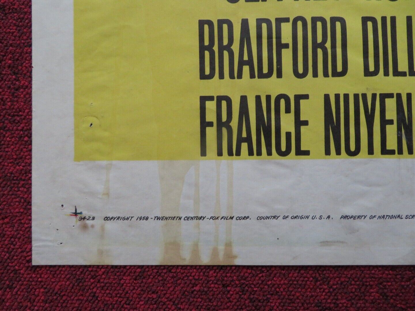 IN LOVE AND WAR US ONE SHEET POSTER ROBERT WAGNER DANA WYNTER 1958 Movie posters