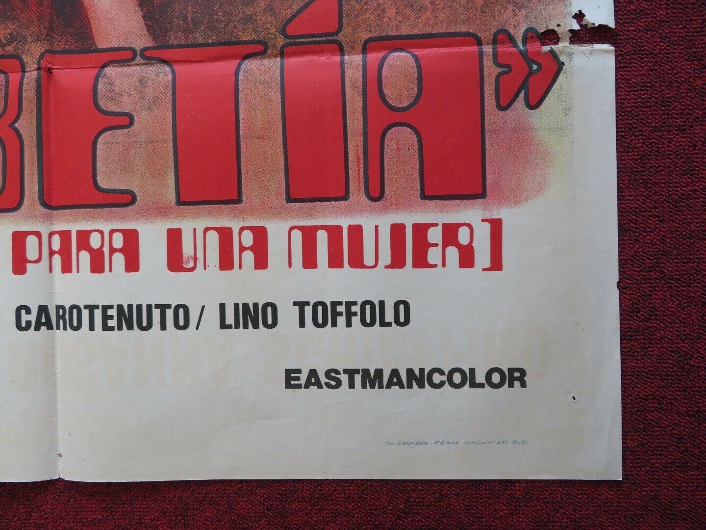 IN LOVE, EVERY PLEASURE HAS IT'S PAIN FOLDED ARGENTINA ONE SHEET POSTER 1971 Movie posters
