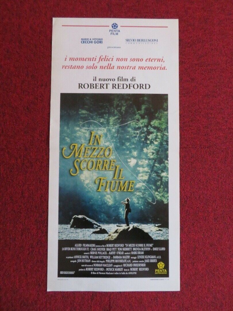 IN MEZZO SCORRE IL FIUME ITALIAN LOCANDINA (27.5"x13") POSTER 1992 Movie posters