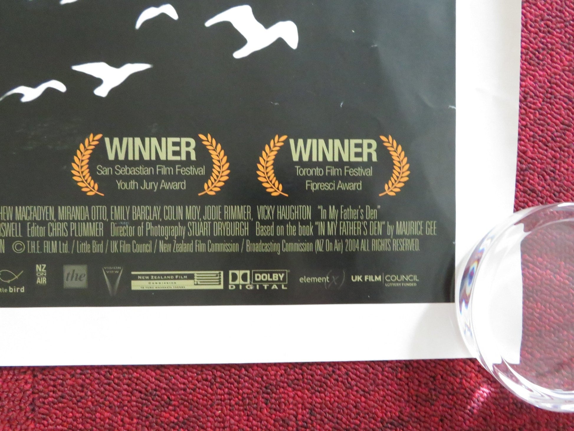 IN MY FATHER'S DEN QUAD (30"x 40") ROLLED POSTER MATTHEW MACFADYEN 2004 Rendezvous Cinema Movie posters