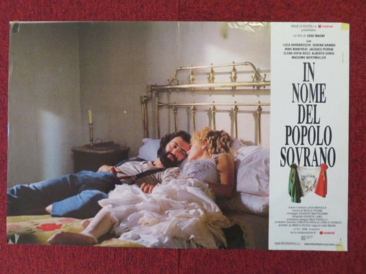 IN NOM DEL POPOLO SOVRANO - A ITALIAN FOTOBUSTA POSTER LUCA BARBARESCHI 1990 Movie posters