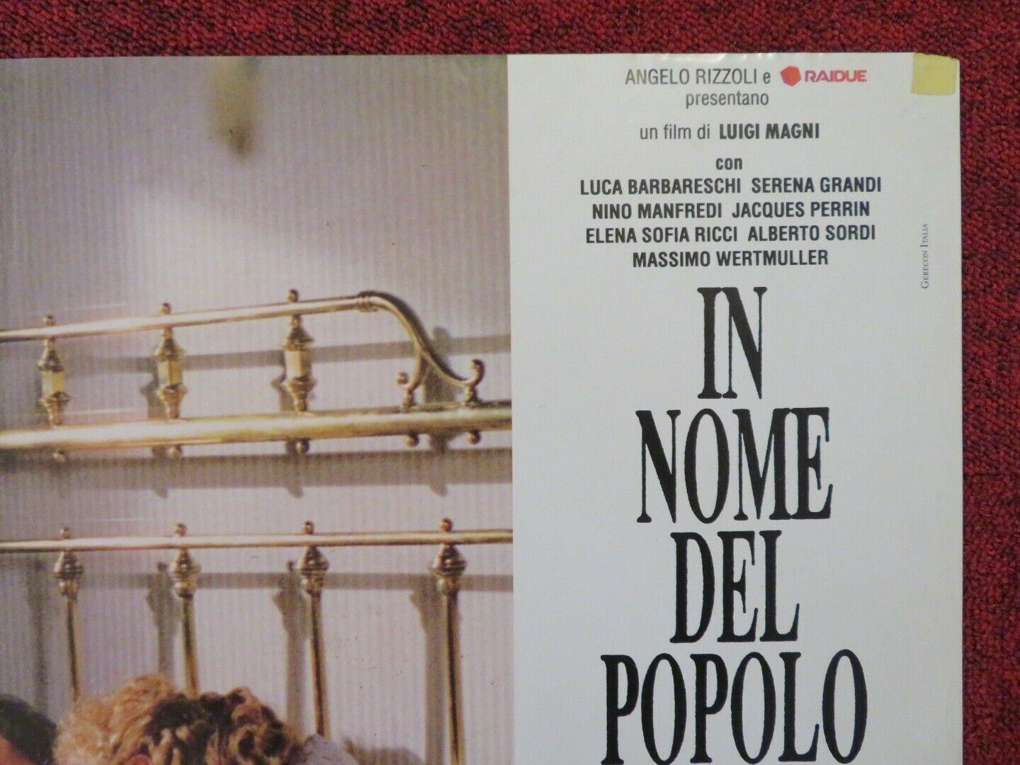 IN NOM DEL POPOLO SOVRANO - A ITALIAN FOTOBUSTA POSTER LUCA BARBARESCHI 1990 Movie posters