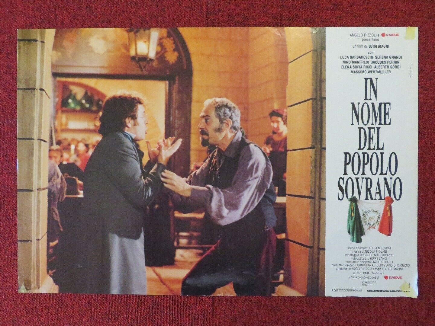 IN NOM DEL POPOLO SOVRANO - B ITALIAN FOTOBUSTA POSTER LUCA BARBARESCHI 1990 Movie posters