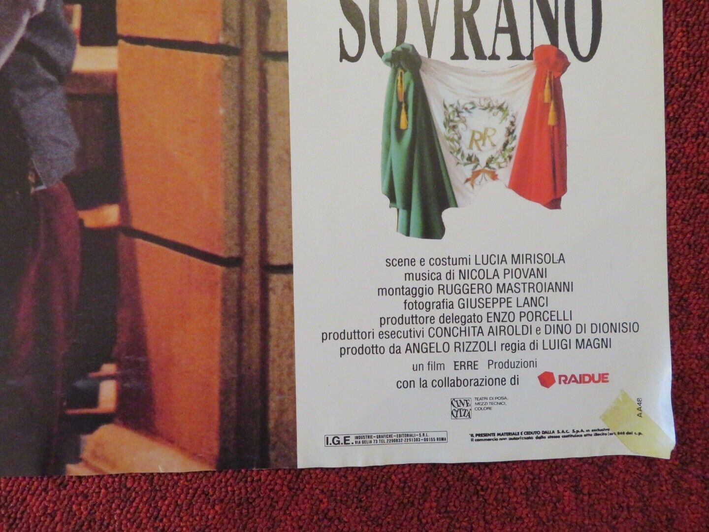 IN NOM DEL POPOLO SOVRANO - B ITALIAN FOTOBUSTA POSTER LUCA BARBARESCHI 1990 Movie posters