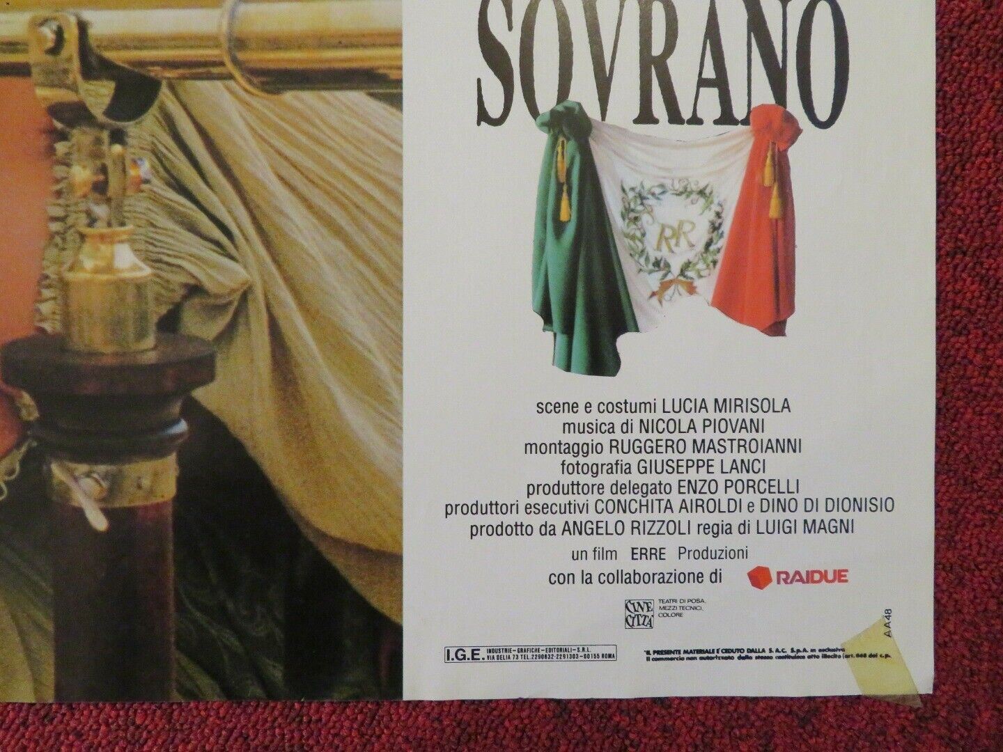 IN NOM DEL POPOLO SOVRANO - D ITALIAN FOTOBUSTA POSTER 1990 NINO MANFREDI Movie posters