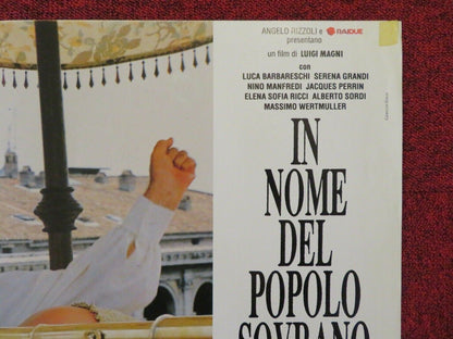IN NOM DEL POPOLO SOVRANO - D ITALIAN FOTOBUSTA POSTER 1990 NINO MANFREDI Movie posters