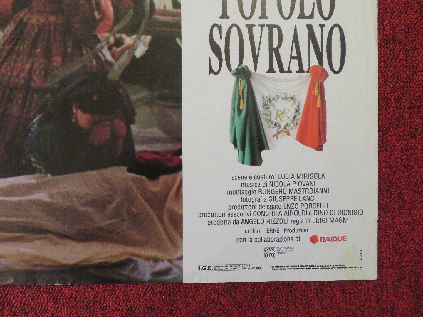 IN NOM DEL POPOLO SOVRANO - E ITALIAN FOTOBUSTA POSTER NINO MANFREDI 1990 Movie posters