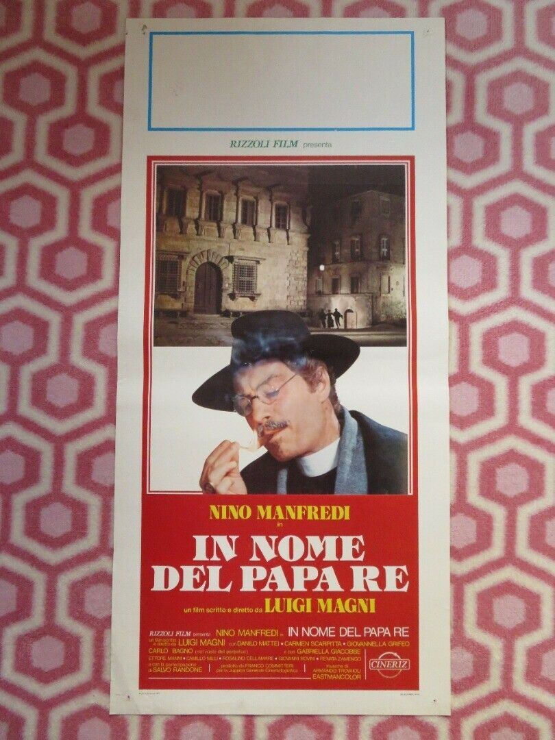 IN NOME DEL PAPA RE ITALIAN LOCANDINA (27.5"x13") POSTER NINO MANFEDI 1977 Movie posters