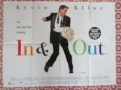 IN & OUT BRITISH QUAD (30"x 40") POSTER KEVIN KLINE JOAN CUSACK DEBBIE REYNOLDS Movie posters