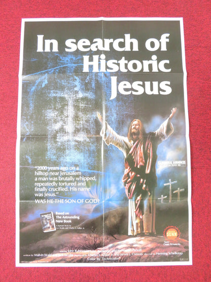 IN SEARCH OF HISTORIC JESUS - b FOLDED US ONE SHEET POSTER JOHN RUBINSTEIN 1979 Rendezvous Cinema Movie posters