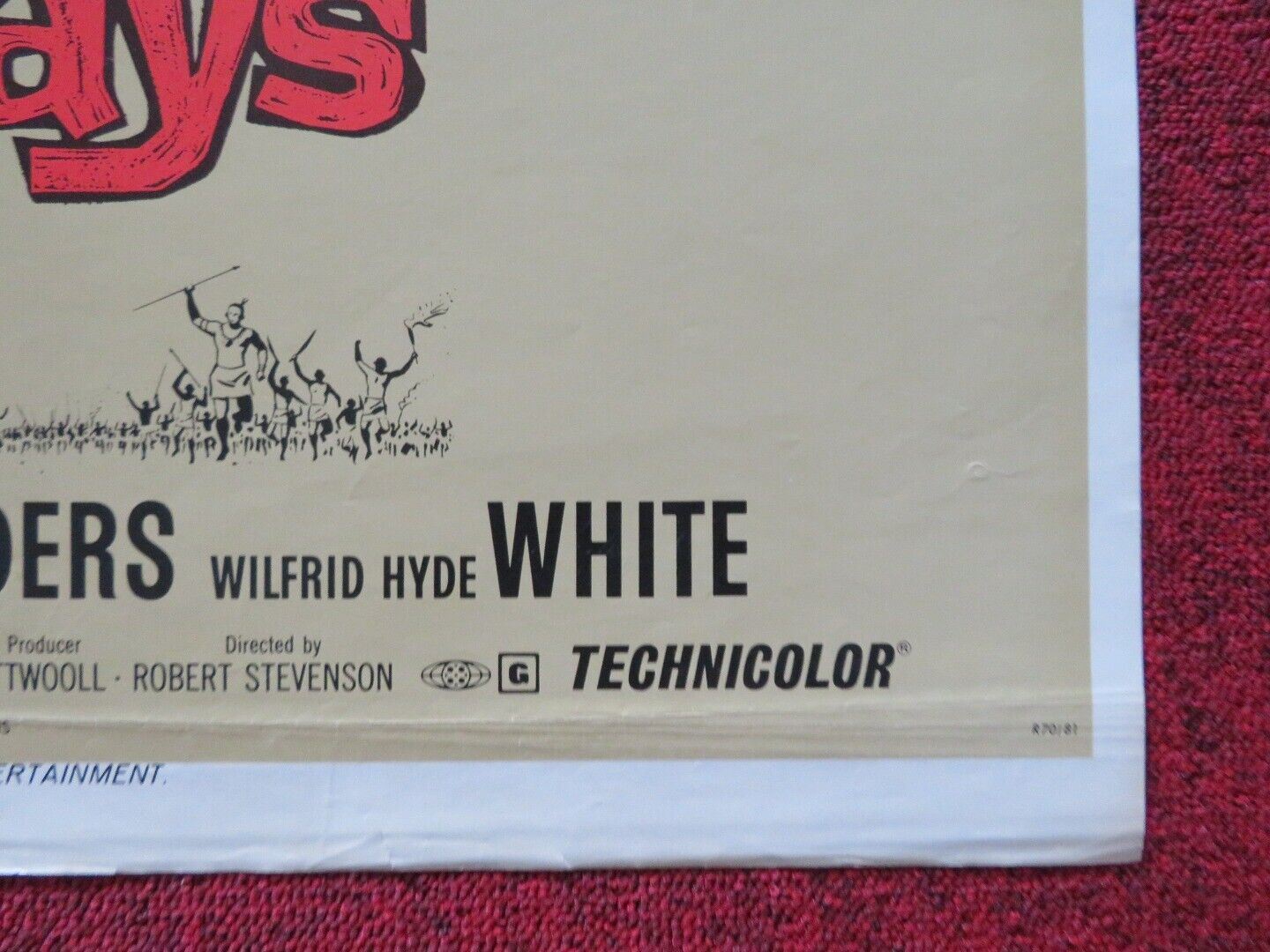 IN SEARCH OF THE CASTAWAYS FOLDED US ONE SHEET POSTER DISNEY M CHEVALIER 1970 - Rendezvous Cinema