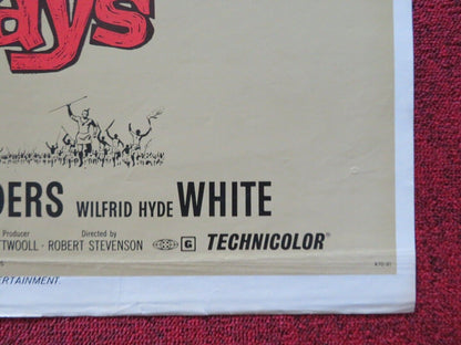 IN SEARCH OF THE CASTAWAYS FOLDED US ONE SHEET POSTER DISNEY M CHEVALIER 1970 - Rendezvous Cinema