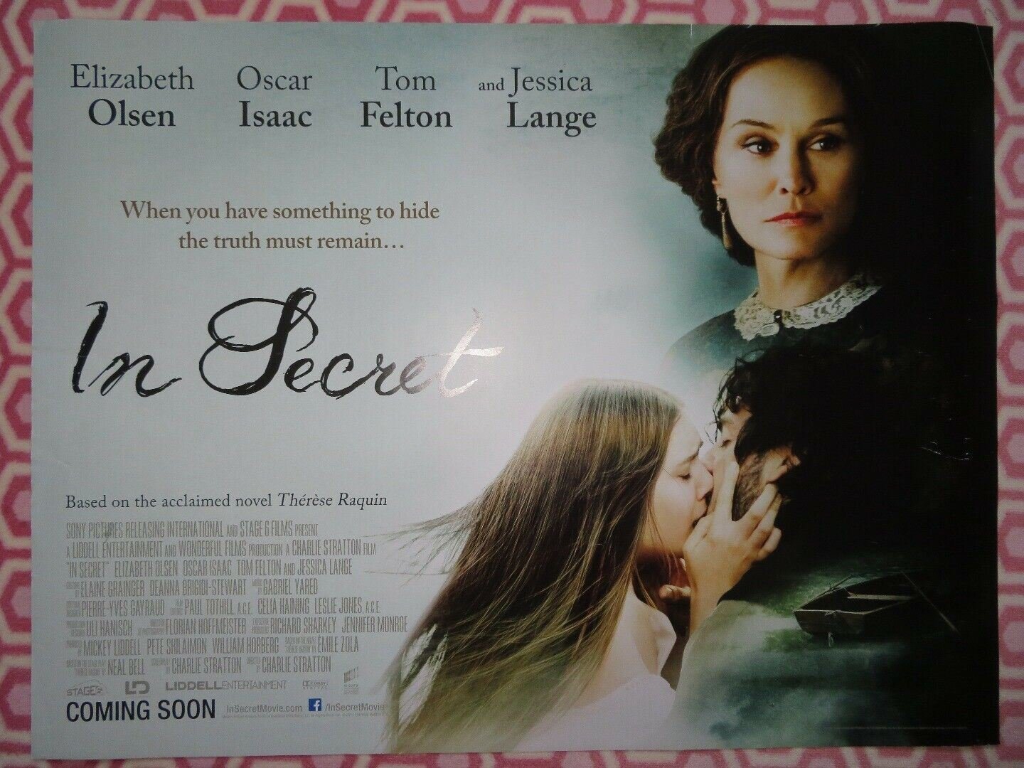 IN SECRET QUAD (30"x 40") ROLLED POSTER THERESE RAQUIN ELIZABETH OLSEN 2013 Rendezvous Cinema Movie posters