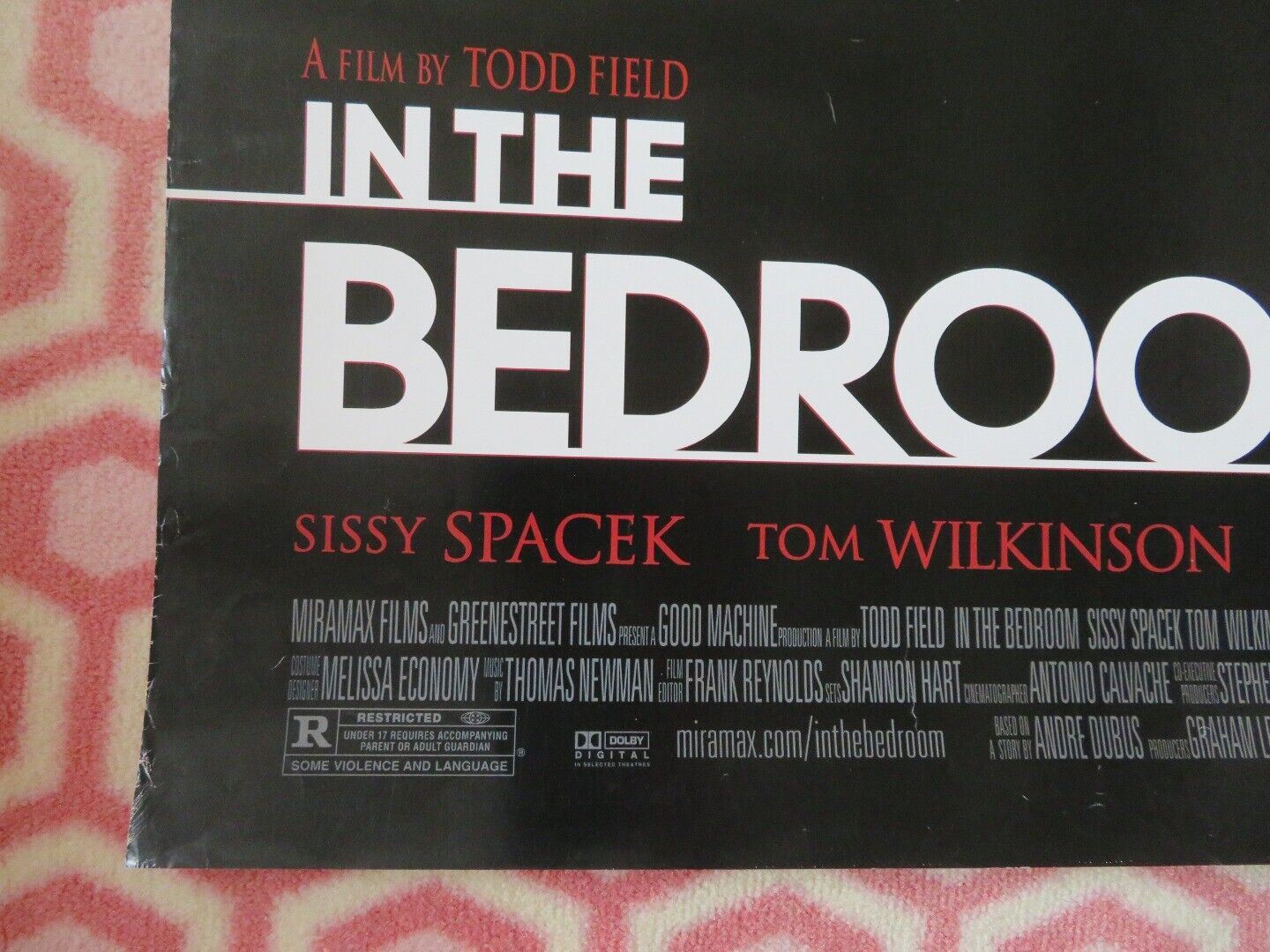 IN THE BEDROOM US ONE SHEET ROLLED POSTER SISSY SPACEK NICK STAHL 2001 Movie posters
