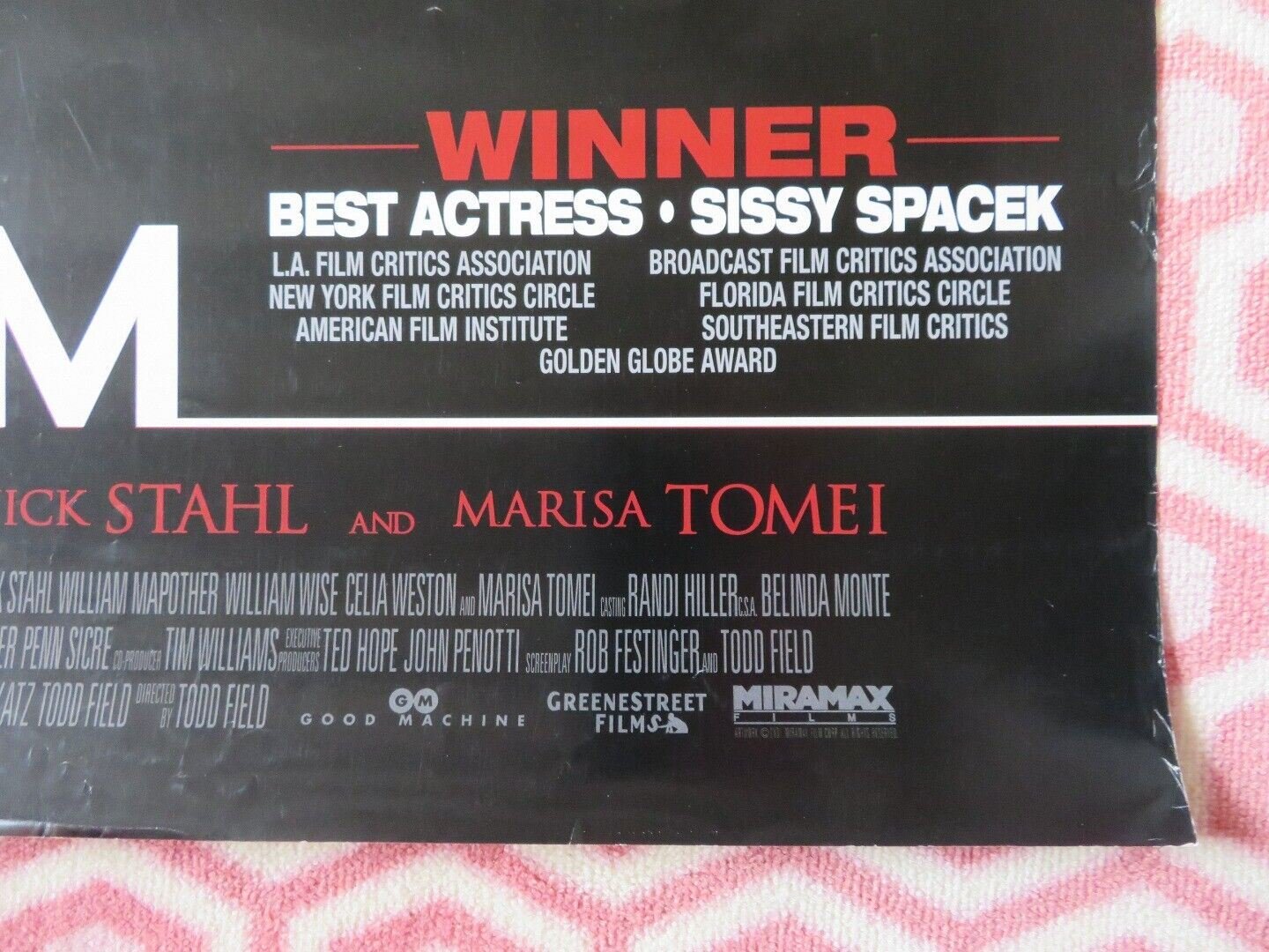 IN THE BEDROOM US ONE SHEET ROLLED POSTER SISSY SPACEK NICK STAHL 2001 Movie posters