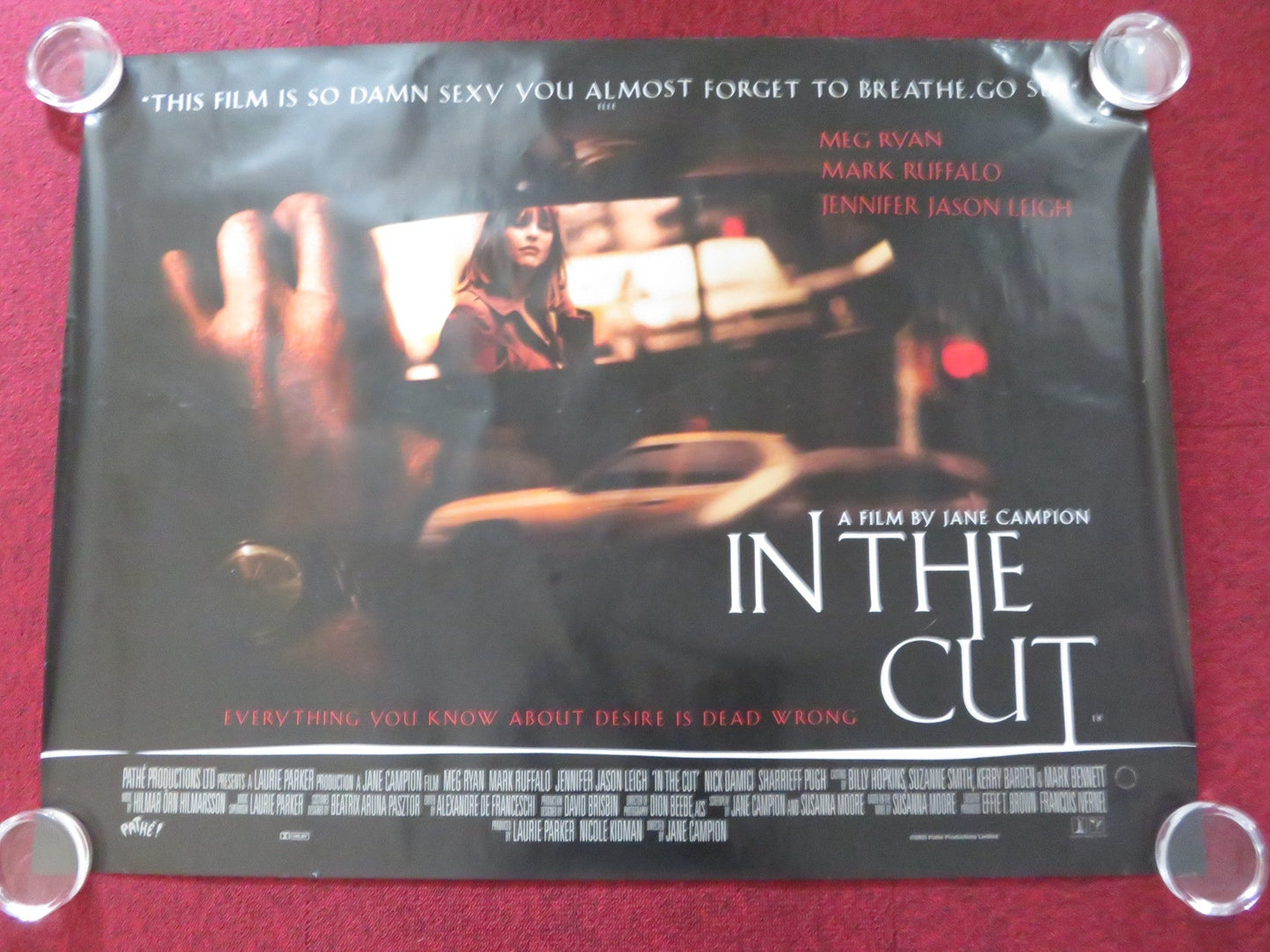 IN THE CUT UK QUAD (30"x 40") ROLLED POSTER MEG RYAN JENNIFER JASON LEIGH 2003 Rendezvous Cinema Movie posters