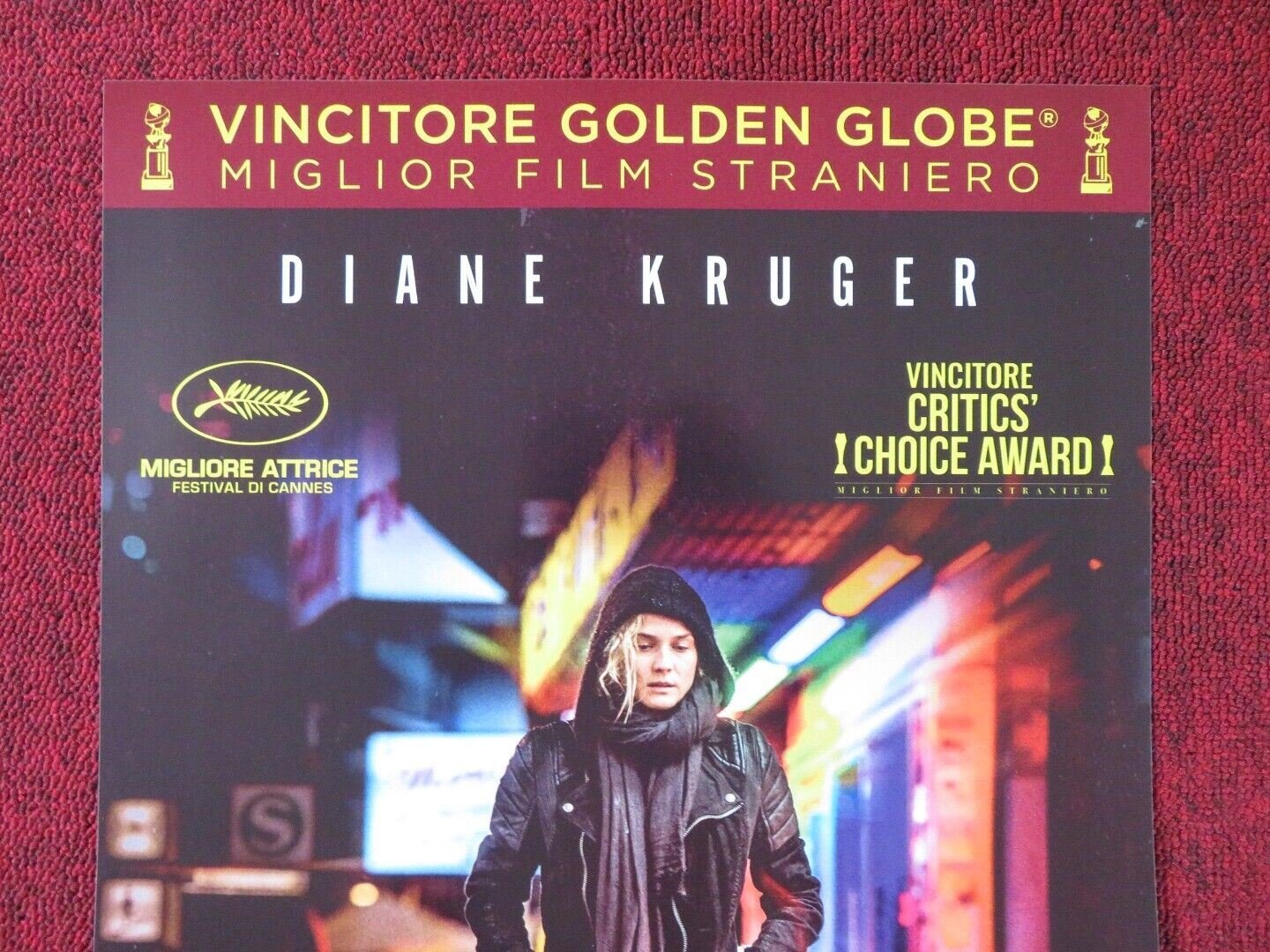 IN THE FADE ITALIAN LOCANDINA (26.5"x12.5") POSTER DIANE KRUGER 2017 Movie posters