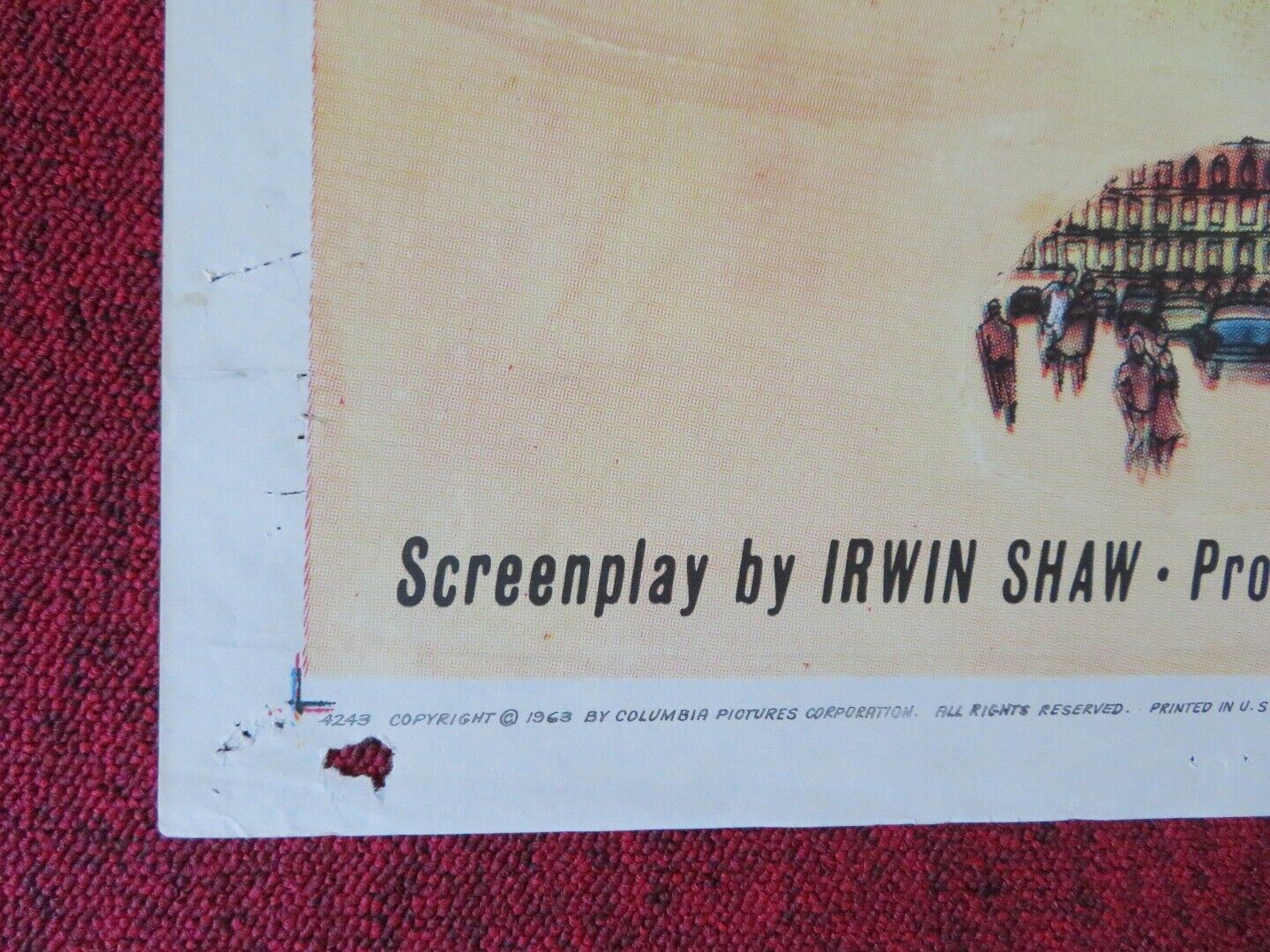 IN THE FRENCH STYLE FOLDED US ONE SHEET POSTER JEAN SEBERG STANLEY BAKER 1963 Movie posters