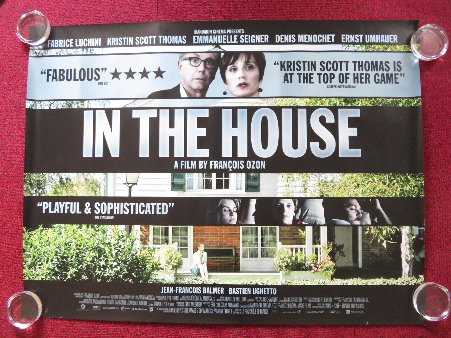 IN THE HOUSE UK QUAD (30"x 40") ROLLED POSTER FABRICE LUCHINI ERNST UMHAUER 2012 Rendezvous Cinema Movie posters