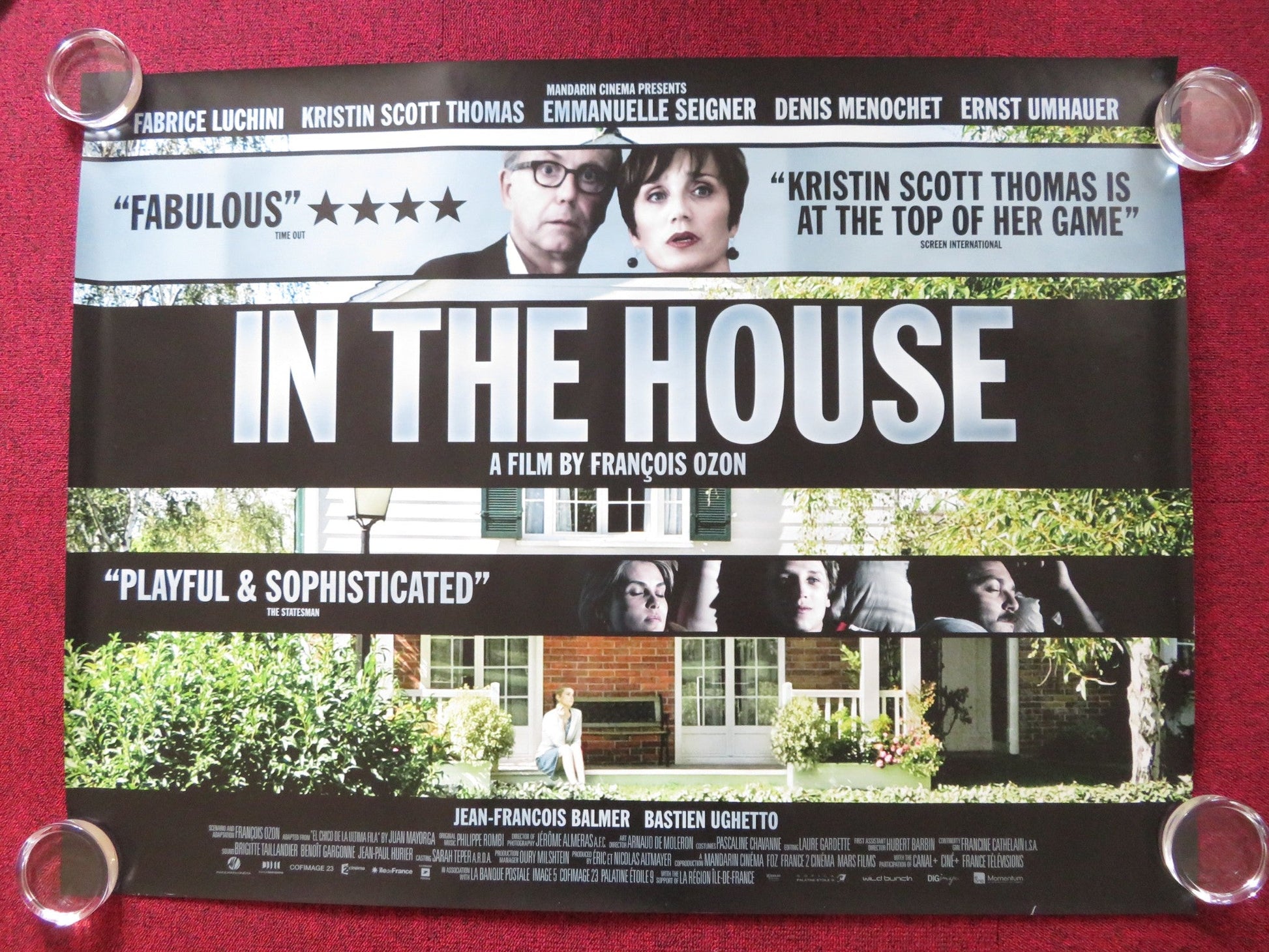 IN THE HOUSE UK QUAD (30"x 40") ROLLED POSTER FABRICE LUCHINI ERNST UMHAUER 2012 Rendezvous Cinema Movie posters