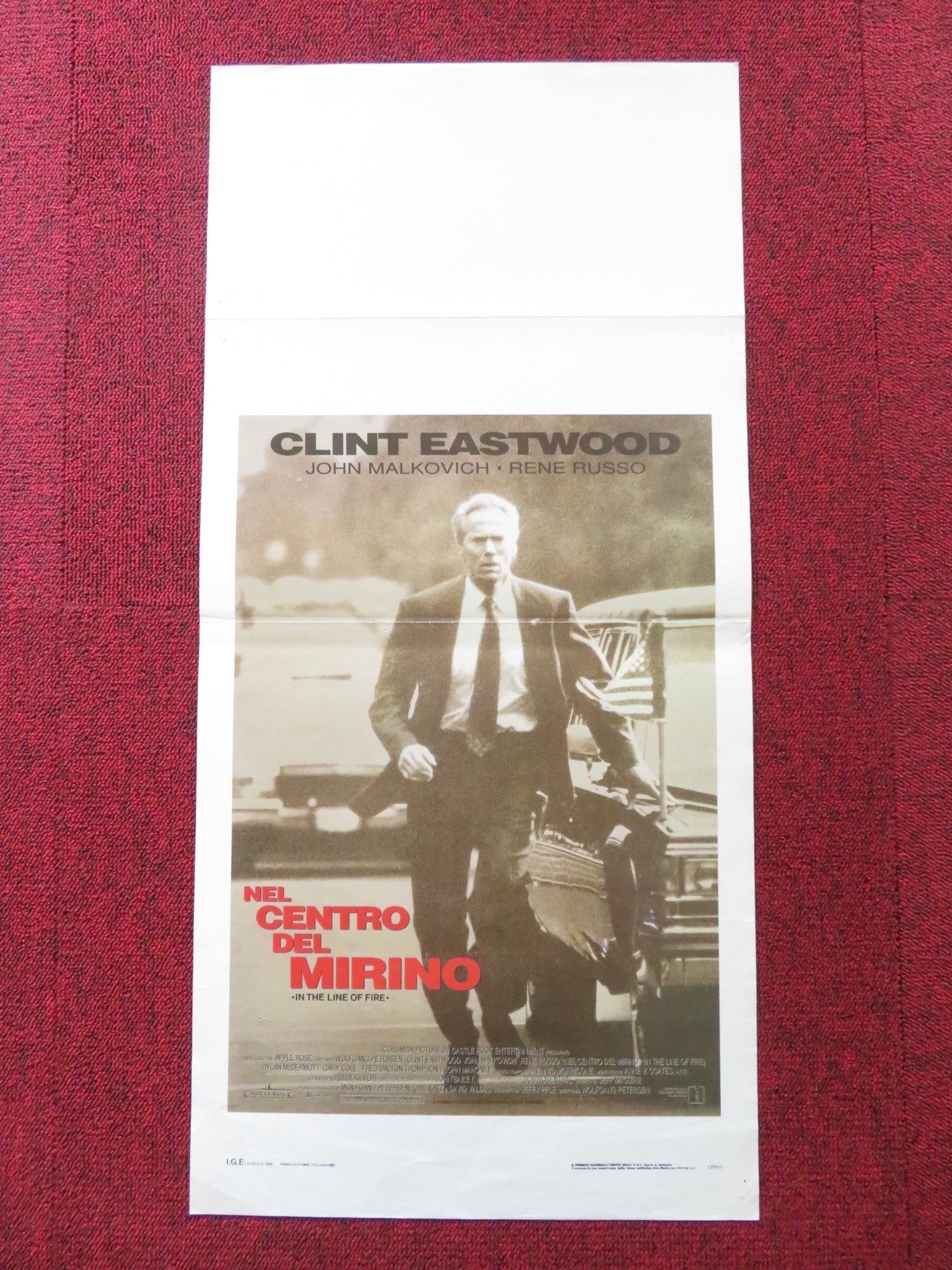 IN THE LINE OF FIRE - b ITALIAN LOCANDINA POSTER CLINT EASTWOOD MALKOVICH 1993 Rendezvous Cinema Movie posters